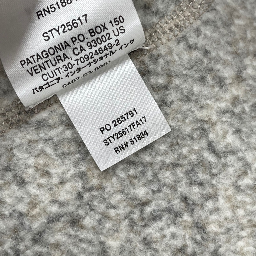 Patagonia Better Sweater Womens Medium 1/4 Zip Pullover Fleece Beige New - Picture 6 of 16